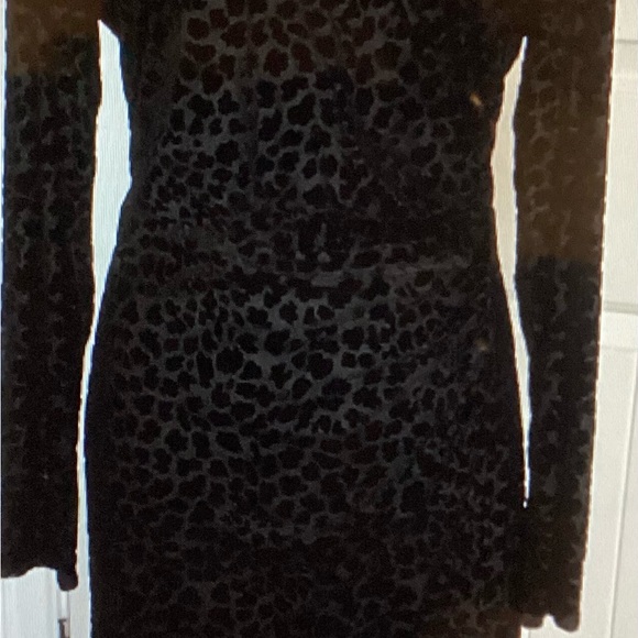 Talbots Cheetah velvet like print dress Med - Picture 4 of 7